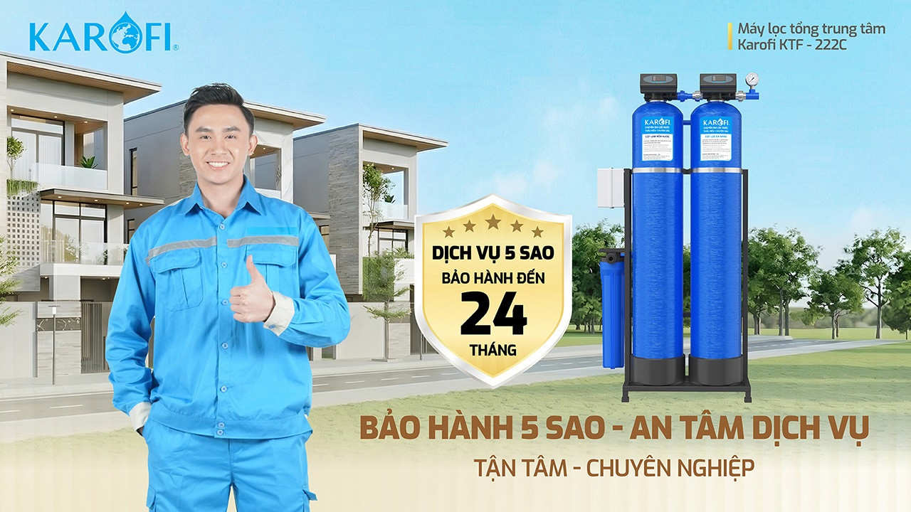 Máy lọc nước tổng đầu nguồn Karofi KTF - 222C